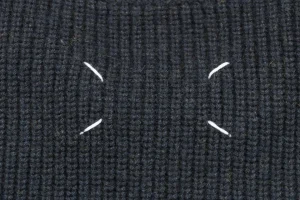 Maison Margiela Signature Four-Stitches Knit Sweater Dark Grey
