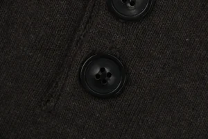 Maison Margiela Suede Patch Wool Polo Sweater Button