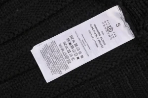 Maison Margiela Wool-Blend Distressed Cardigan Wash label