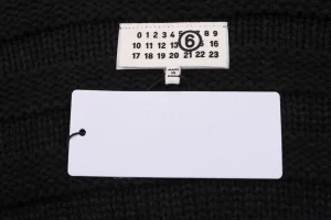 Maison Margiela Wool-Blend Distressed Cardigan Brand label