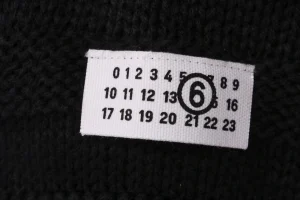 Maison Margiela Wool-Blend Distressed Cardigan Brand label