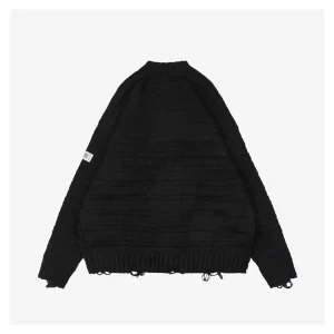 Maison Margiela Wool-Blend Distressed Cardigan Back view