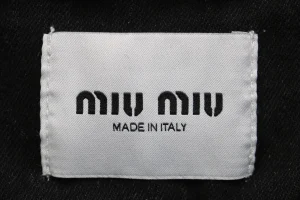 Miu Miu Denim Padded Jacket with Corduroy Collar Brand label