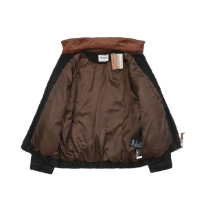 Miu Miu Denim Padded Jacket with Corduroy Collar Lining