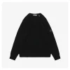 Mxxcler Arm Patch Crewneck Wool Sweater (Black/White)