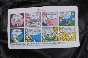 Moncler Chevron-Stripe Detachable Hood Down Jacket lining