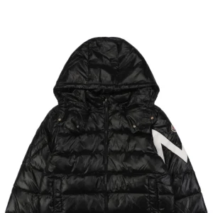 Moncler Chevron-Stripe Detachable Hood Down Jacket