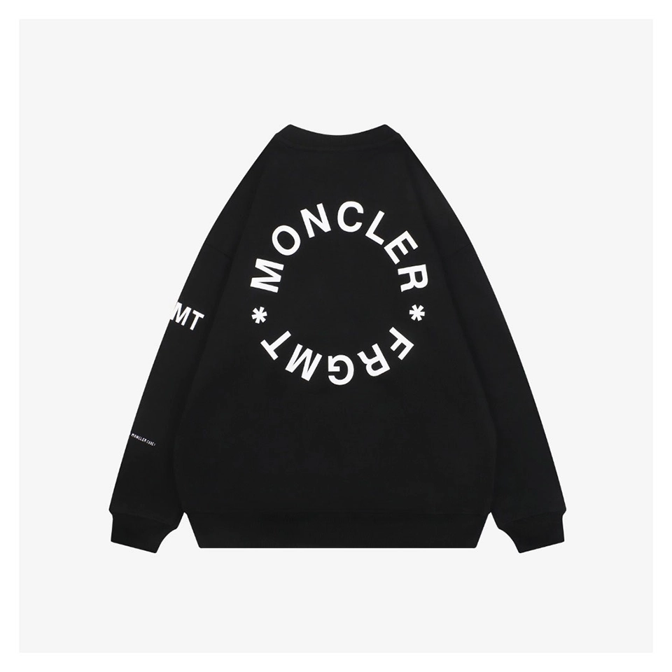 Moncler FRGMT Circular Logo Crewneck Sweatshirt Black Back view