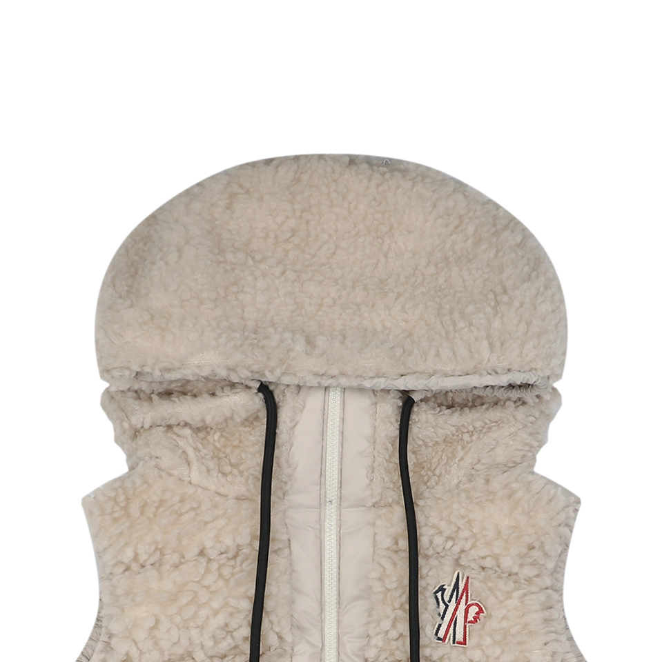 Moncler Grenoble Shearling Hooded Down Gilet MS-112