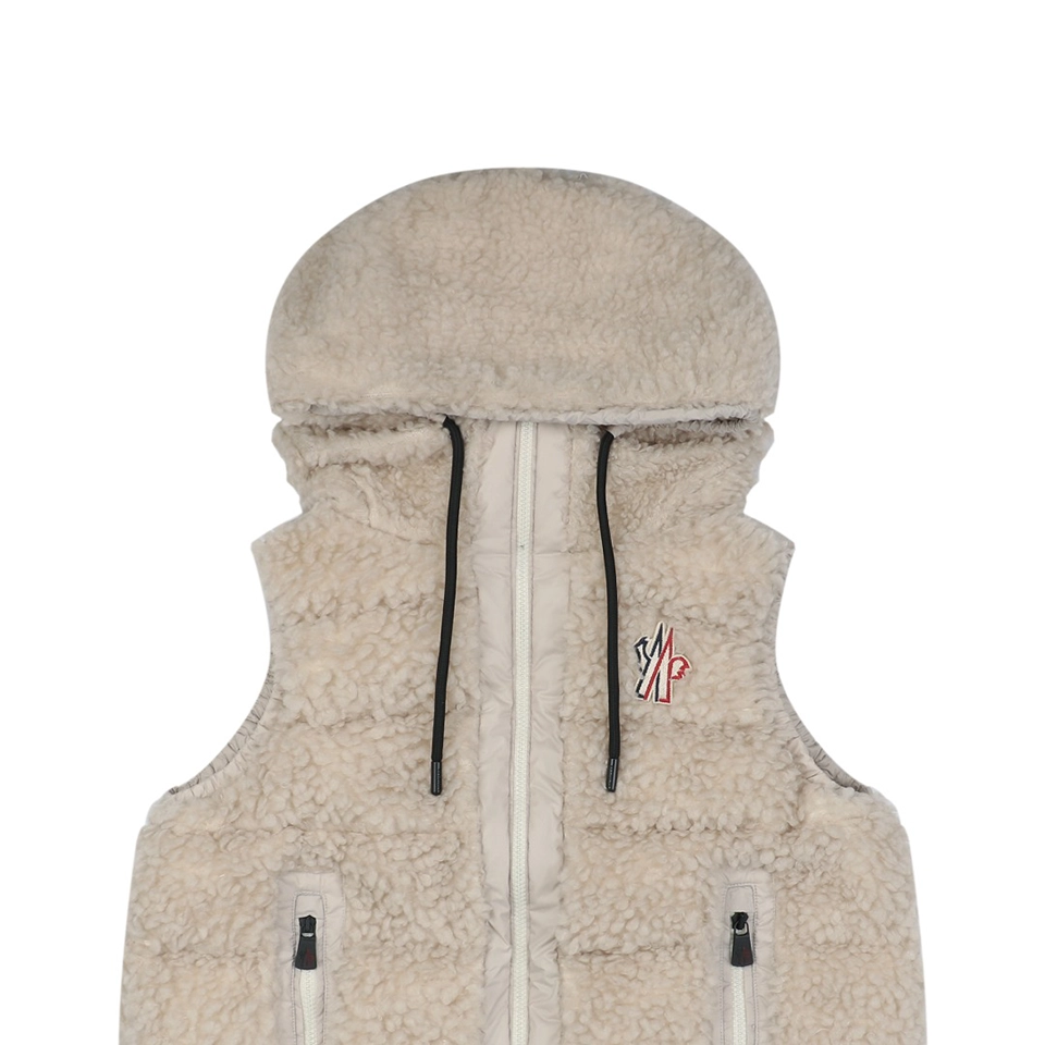 Moncler Grenoble Shearling Hooded Down Gilet MS-112