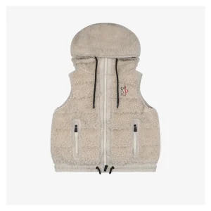 Moncler Grenoble Shearling Hooded Down Gilet MS-112
