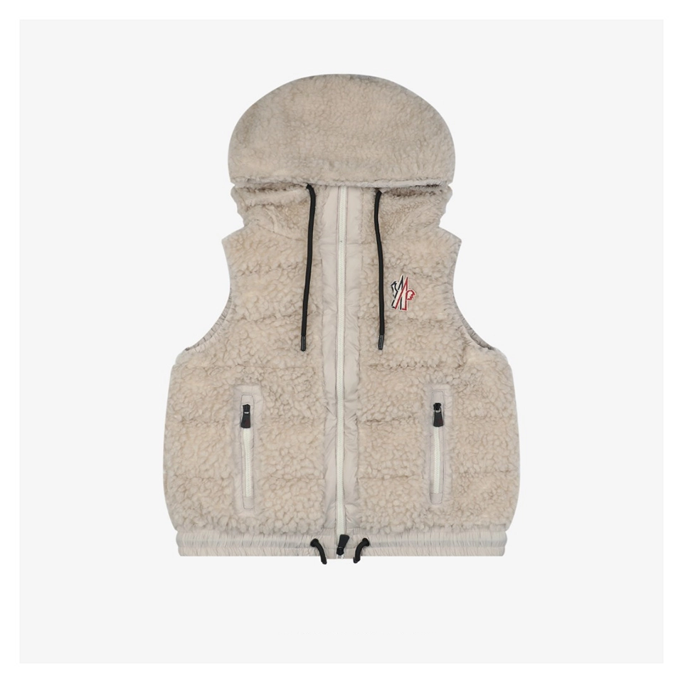 Moncler Grenoble Shearling Hooded Down Gilet MS-112