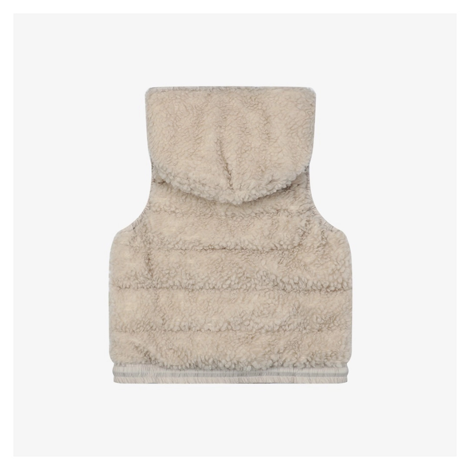 Moncler Grenoble Shearling Hooded Down Gilet MS-112 Back view