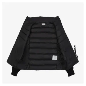 Moncler Hybrid Knit-Sleeve Lightweight Puffer Jacket Black Lining