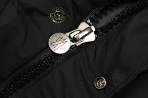 Moncler Matte Finish MK Logo Down Vest Zipper puller