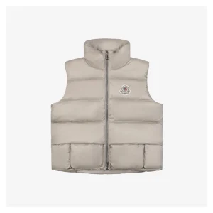Moncler RAXXY 3D Quilted Down Vest Grey Front view