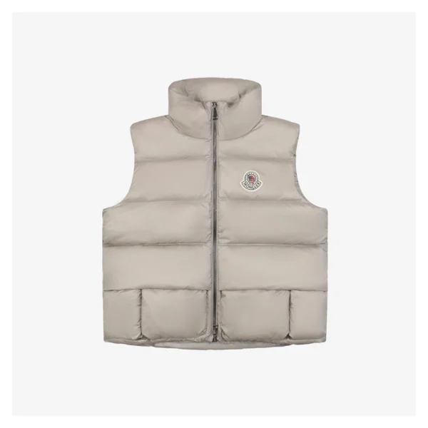 Moncler RAXXY 3D Quilted Down Vest Grey Front view
