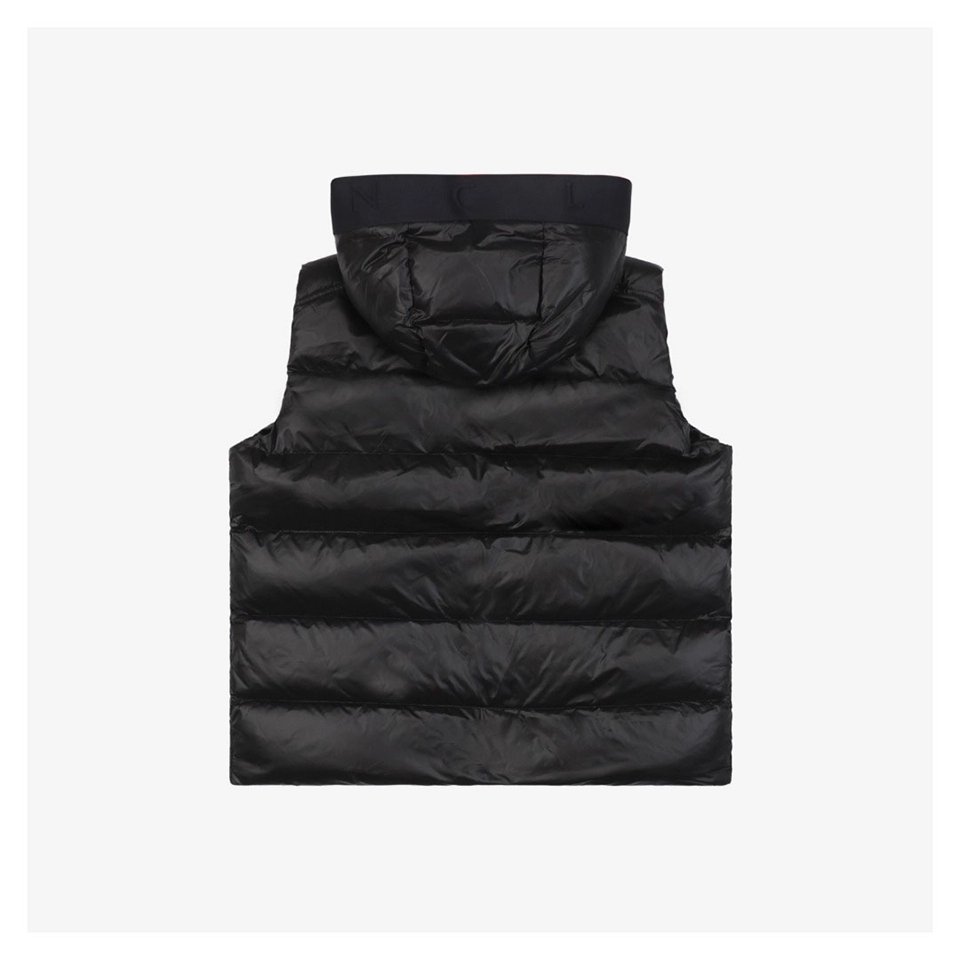 Mxxcler Webbing Hooded Down Vest – FRGMT by Hiroshi Fujiwara (Silver/Black)