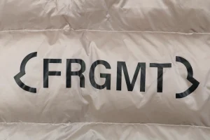 Moncler Webbing Hooded Down Vest – FRGMT by Hiroshi Fujiwara Silver Brand Print