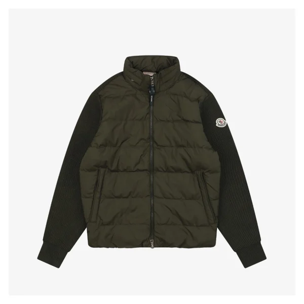 Mxxcler Cardigan Down Knit Jacket Green Front view