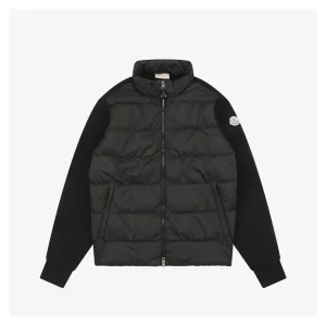 Mxxcler Cardigan Down Knit Jacket Black Front view