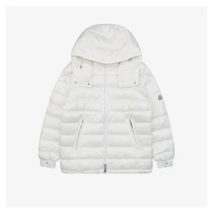 Mxxcler Dalles Hooded Down Jacket #MS-855 White Front view