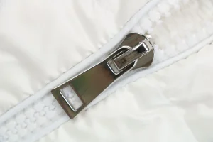 Mxxcler Dalles Hooded Down Jacket #MS-855 White Zipper puller