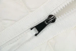 Mxxcler Four-Pocket Hybrid Down Cardigan #MS-L17 White Zipper puller
