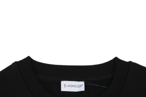 Mxxcler Ghost Patch Crewneck Sweatshirt Black Collar