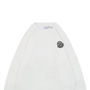 Mxxcler Ghost Patch Crewneck Sweatshirt White