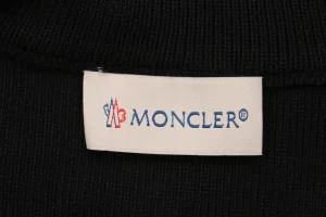 Mxxcler Leather-Trim Pocket Knit Down Jacket Black Brand label