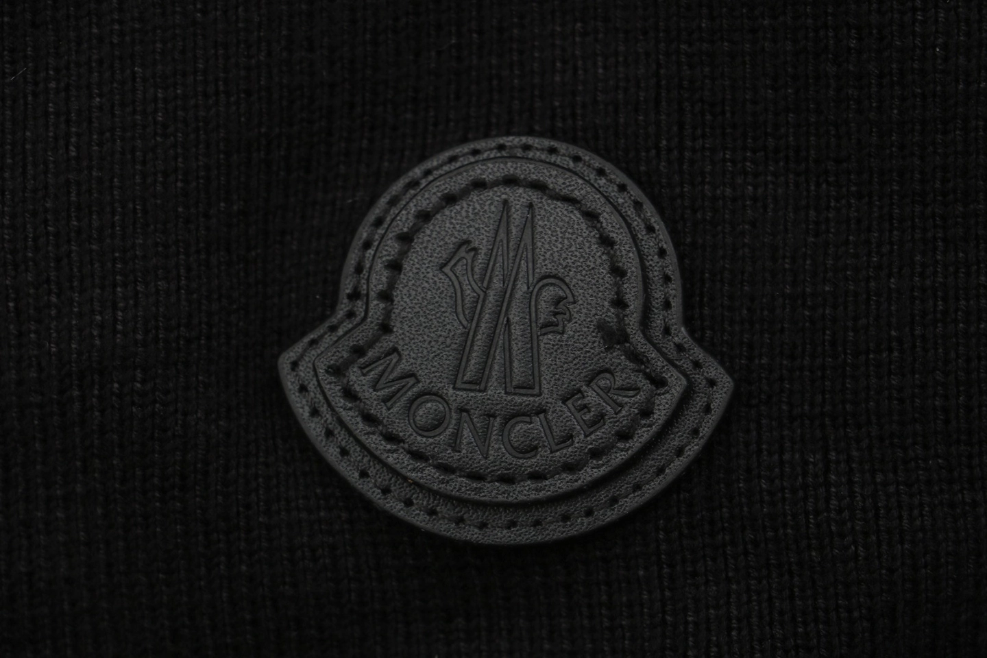 Mxxcler Leather-Trim Pocket Knit Down Jacket Black Brand