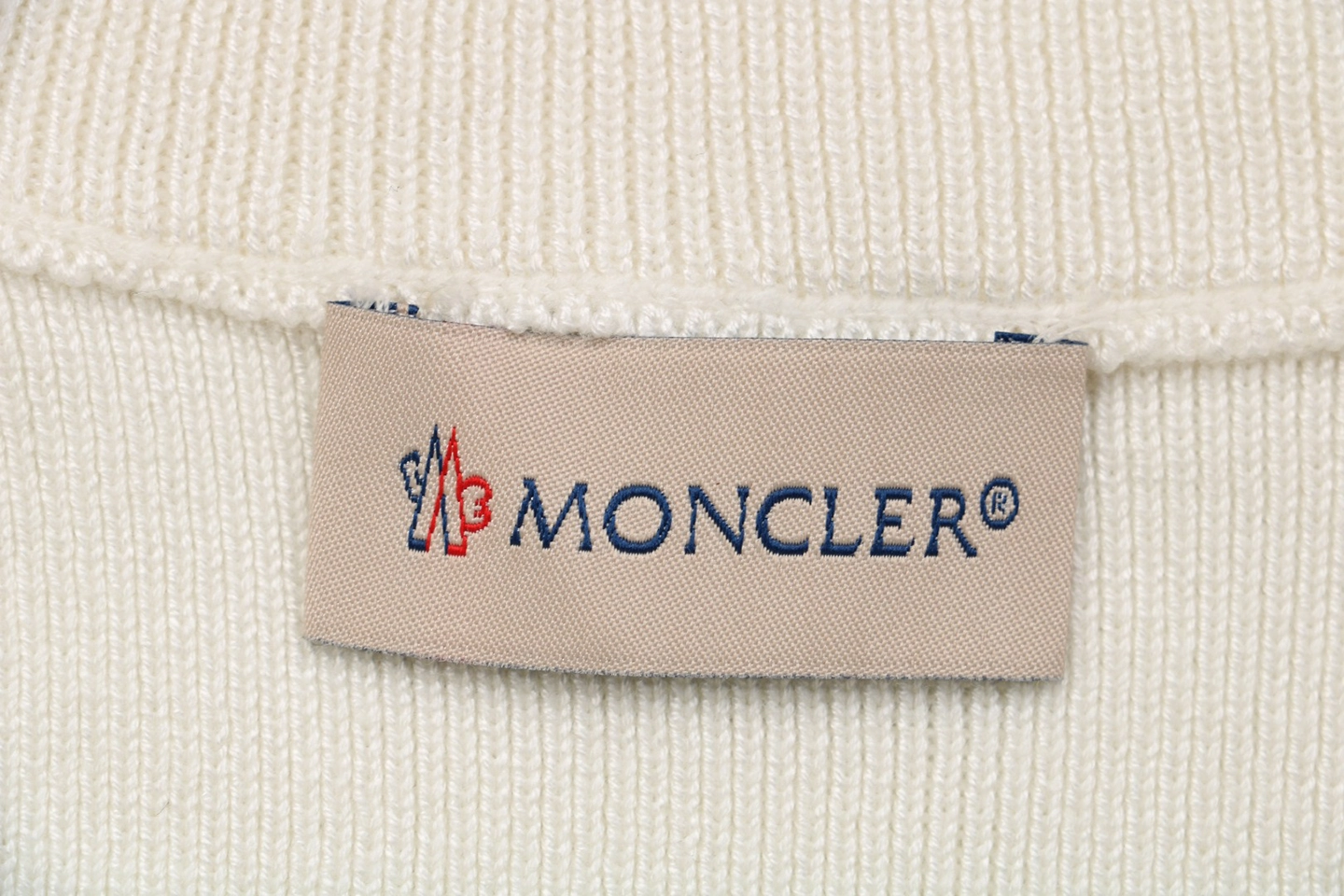 Mxxcler Leather-Trim Pocket Knit Down Jacket White Brand