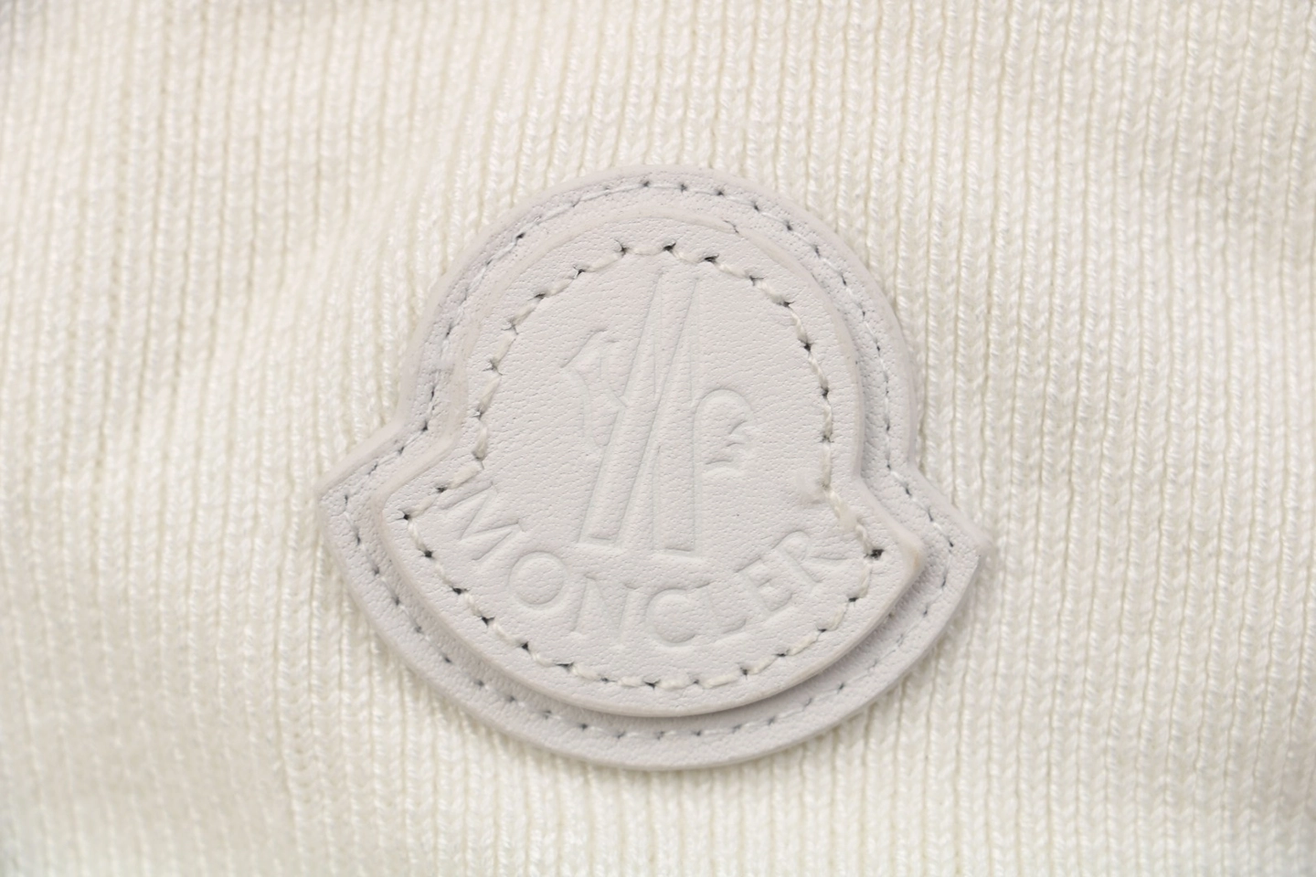 Mxxcler Leather-Trim Pocket Knit Down Jacket White Brand