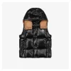 Mxxcler Luzule Hooded Down Vest (Black/White)