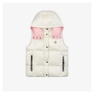 Mxxcler Luzule Hooded Down Vest White Front view