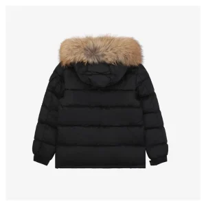 Mxxcler Maya Fur-Trim Hooded Down Jacket #MS-188 Back view