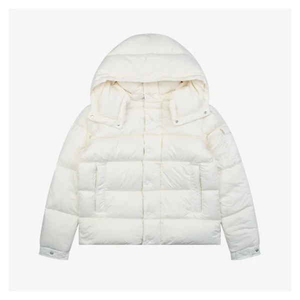 Mxxcler Maya Matte Hooded Down Jacket – Off-White #508 Front view