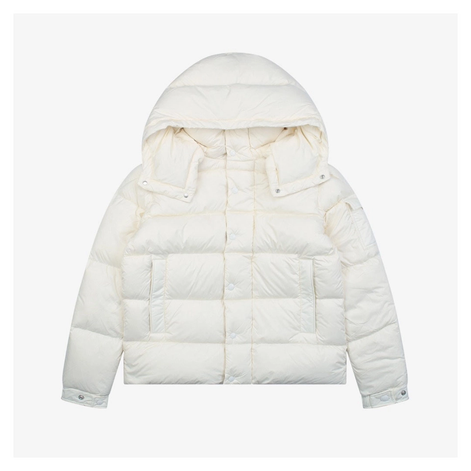 Mxxcler Maya Matte Hooded Down Jacket – Off-White #508 Front view
