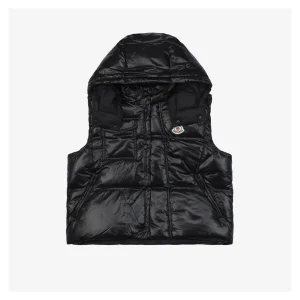 Mxxcler Pario Hooded Down Vest MS-633 Black Front view