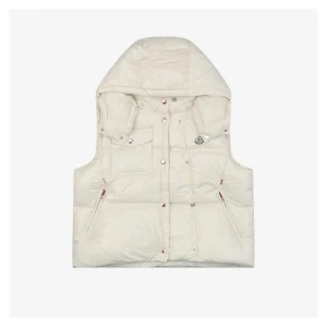 Mxxcler Pario Hooded Down Vest MS-633 White Front view