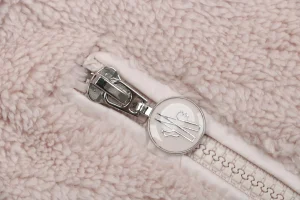 Mxxcler Polignac Teddy Jacket #505 Pink Zipper puller