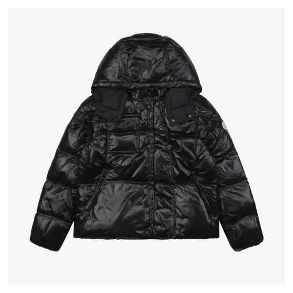 Mxxcler Serfanto Short Puffer Jacket #MS-58 Black Front view