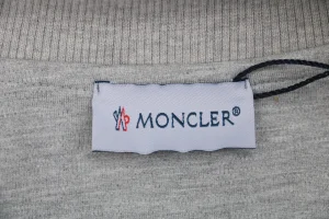 Mxxcler Side Stripe Logo Zip-Up Jacket Grey Brand label