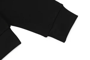 Mxxcler Velvet-Flocked Logo Crewneck Sweatshirt Cuff