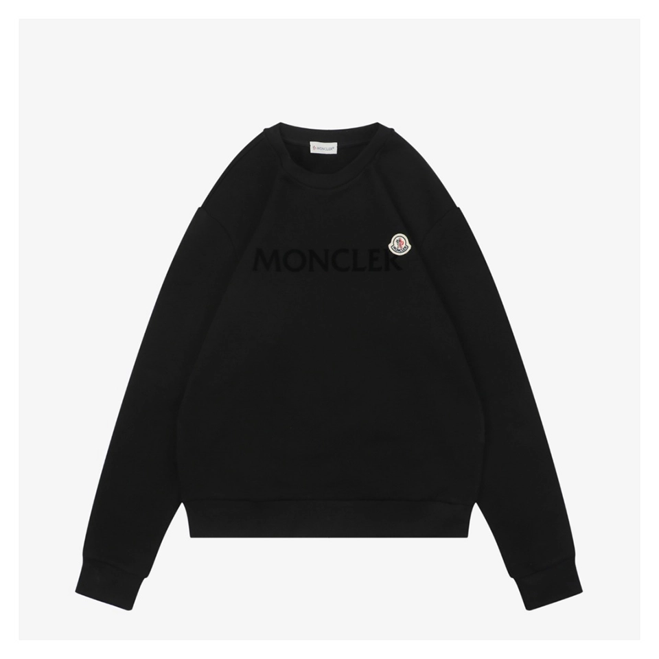 Mxxcler Velvet-Flocked Logo Crewneck Sweatshirt Front view