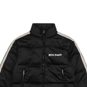 Mxxcler x Palm Angels PA Letter Stripe Down Jacket Black