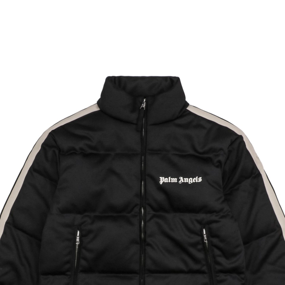 Mxxcler x Palm Angels PA Letter Stripe Down Jacket Black