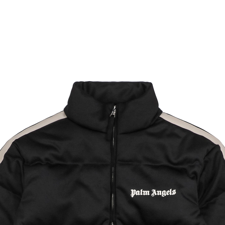 Mxxcler x Palm Angels PA Letter Stripe Down Jacket Black