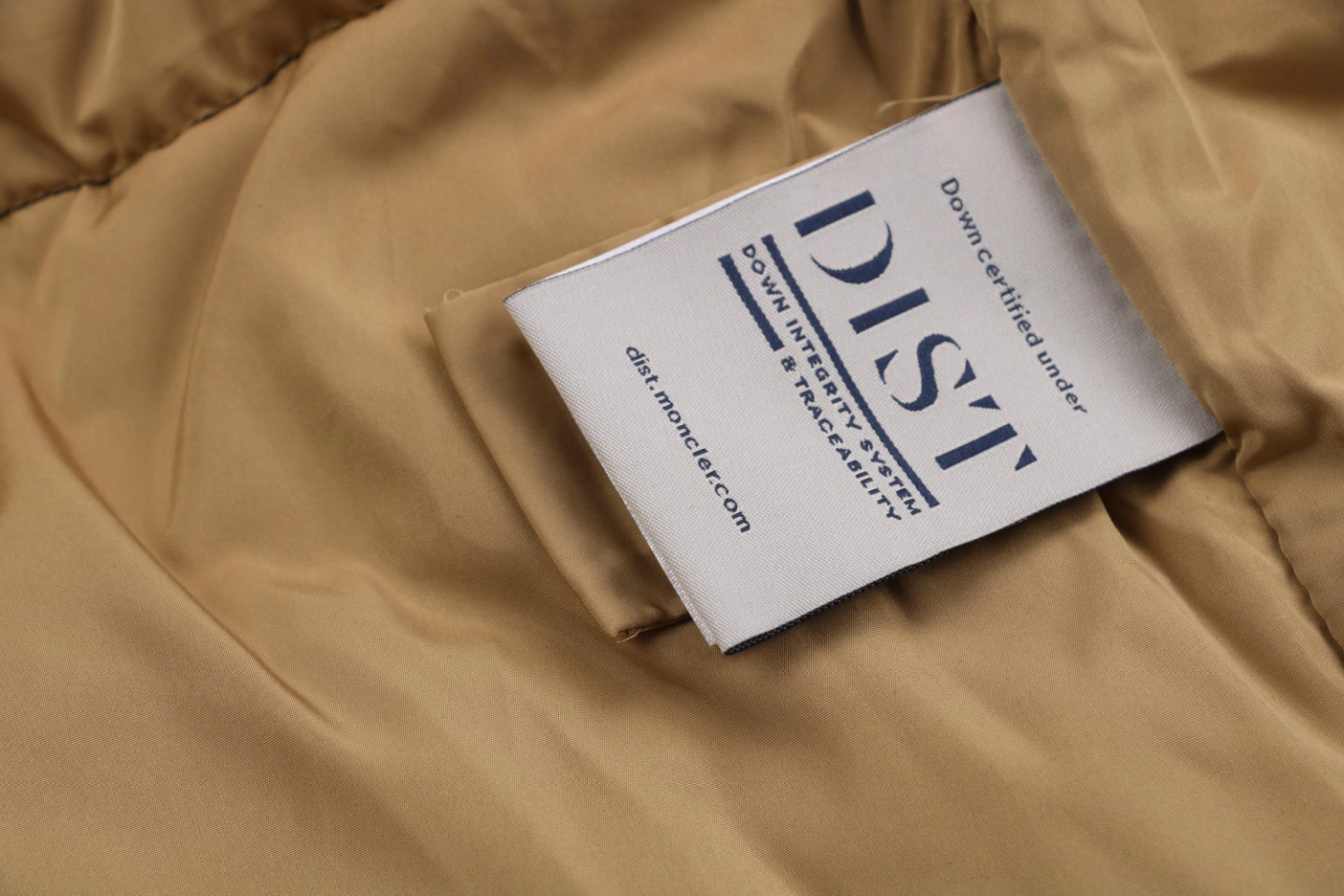 Mxxcler x Palm Angels PA Letter Stripe Down Jacket Wash label